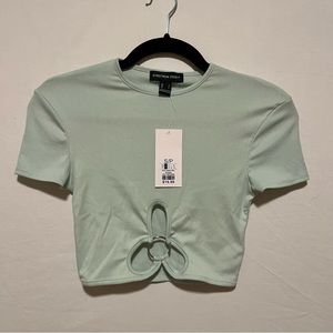 Flower Cut Out Crop Top